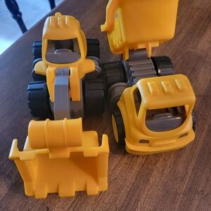 Yellow and Gray Toy Construction Vehicle Set